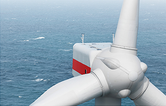 Wind turbine at sea