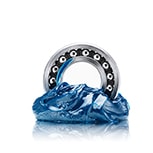 Ball bearing in blue grease Ball bearing in blue grease