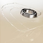 Ball bearing white grease spinning Ball bearing white grease spinning