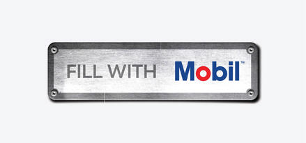Metal plate with Mobil logo.